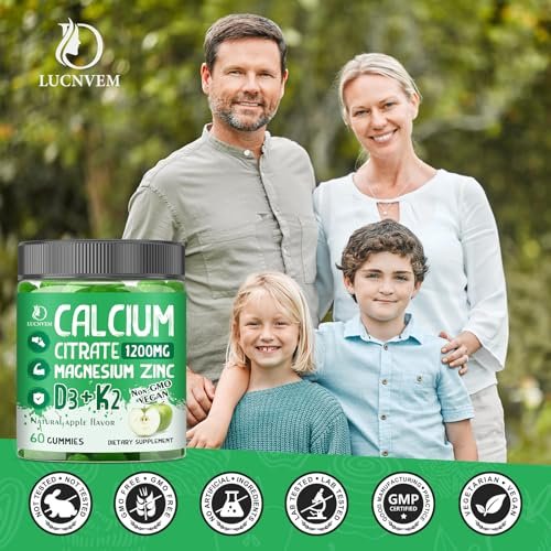 Calcium Citrate 1200 mg with Vitamin D3 – Vegan and Natural: These gummies are vegan-friendly and made with – Image 4