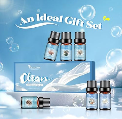 Clean Essential Ois for Laundry, Fragrance Oil for Diffuser for Home, Candle & Soap Making, Fresh Linen, Fresh Cotton, Laundromat, Blossom Soap, Pure White Comfort, Fluffy Towels, Strong Scented Oils