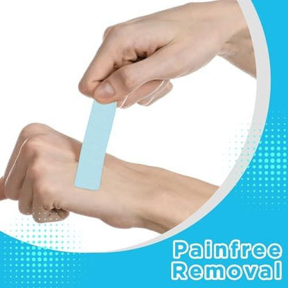 OK TAPE Silicone Medical Tape (2 Rolls) for Sensitive Skin, Waterproof Surgical Tape for Securing Dressings and Gauze, Pain-Free Removal Micropore Tape, First Aid Bandage Tape, 1" x 5yd, Blue