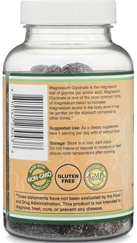 Magnesium Glycinate Gummies (400mg per Serving, 30 Day Supply, Grape Flavored) High Absorption Magnesium Supplement for Adults or Kids by Double Wood Supplements - görsel 1