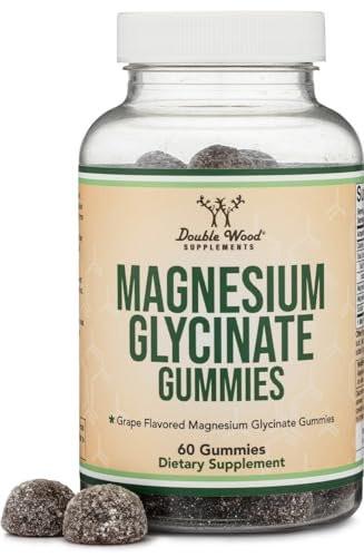 Magnesium Glycinate Gummies (400mg per Serving, 30 Day Supply, Grape Flavored) High Absorption Magnesium Supplement for Adults or Kids by Double Wood Supplements - görsel 3