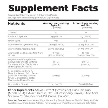 GLOWCO Magnesium Glycinate Sleep Gummies for Kids 4+ – Melatonin Free, Gentle Calm Magnesium Gummies, Sugar Free, Vegan (Pack of 1)
