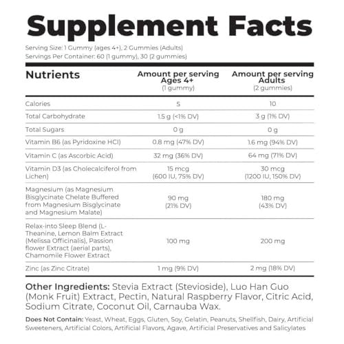 GLOWCO Magnesium Glycinate Sleep Gummies for Kids 4+ – Melatonin Free, Gentle Calm Magnesium Gummies, Sugar Free, Vegan (Pack of 1) - görsel 8