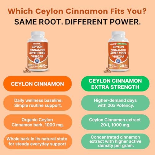 5-in-1 Ceylon Cinnamon Powder Extra Strength – Organic Ceylon Cinnamon Capsules with Turmeric, Apple Cider Vinegar, Korean Ginseng & BioPerine for Metabolism & Energy Support Pills (120 Ct, 1 Pack) - görsel 18