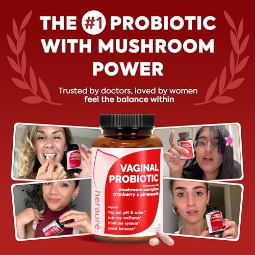 HerAure Vaginal Probiotics for Women - pH Balance, Healthy Vaginal Odor, Vaginal Flora, Yeast Balance, Women Probiotics and Prebiotics, Immune Support - Prebiotics & Lactobacillus Probiotic, 60CT - görsel 4