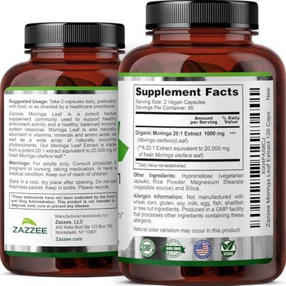 Zazzee High Strength Grape Seed 50:1 Extract, 60 Vegan Capsules, 95% Polyphenols, 400 mg per Capsule, 2 Month Supply, Antioxidant, Circulation & Blood Flow Support, Non-GMO, Made in the USA
