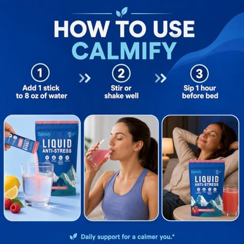 Liquid Anti Stress Cortisol | Liquid Magnesium Drink Cortisol | L-Theanine, Ashwagandha, Magnesium, Ashwagandha | 20 Packets | Sugar Free - görsel 14