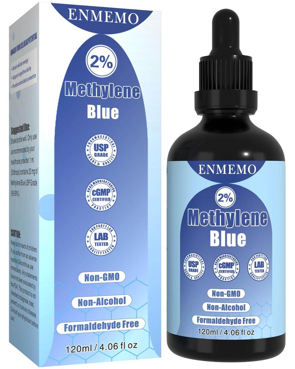 Methylene Blue Drops 4.06 fl oz 2%-USP/Pharmaceutical Grade Solution, Third-Party Tested, No Formaldehyde, Glass Bottle, Made in China - görsel 14