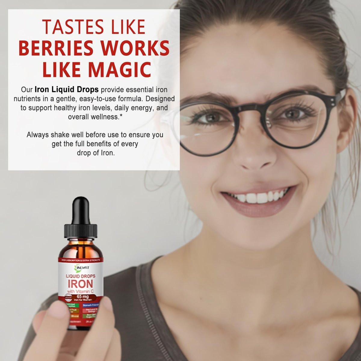 Iron Supplement Liquid Drops, High Absorption Iron Supplement for Women 65 mg, Liquid Iron for Red Blood Cell Support*, Vegan Essential Mineral Iron Drops with Vitamin C, Non-GMO, 30 Servings - görsel 11