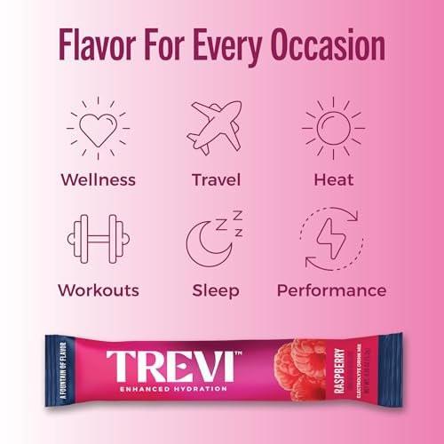 TREVI™ Everyday Sugar Free Electrolytes - Essential Drink Mix Hydration Powder Packets - 28 Count - Raspberry - görsel 7
