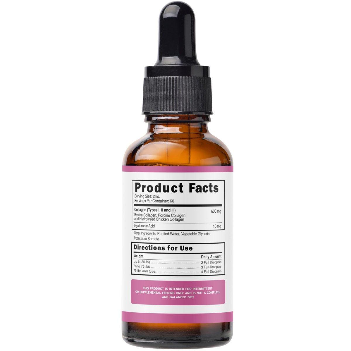 Premium Liquid Collagen for Dogs (120ml) Daily Collagen Dogs Supplement Drops with Types I, II & III & Hyaluronic Acid - Dog Supplement for Joints and Digestive Health - All Breeds & Sizes - USA Made - görsel 3