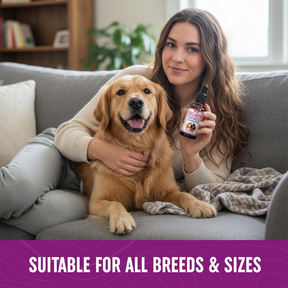 Premium Liquid Collagen for Dogs (120ml) Daily Collagen Dogs Supplement Drops with Types I, II & III & Hyaluronic Acid - Dog Supplement for Joints and Digestive Health - All Breeds & Sizes - USA Made - görsel 15