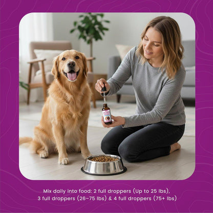 Premium Liquid Collagen for Dogs (120ml) Daily Collagen Dogs Supplement Drops with Types I, II & III & Hyaluronic Acid - Dog Supplement for Joints and Digestive Health - All Breeds & Sizes - USA Made
