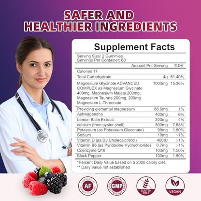 120 CT Magnesium Glycinate Gummies 1000 mg – Package Dimensions: 120 Count (Pack of 1) – Image 14