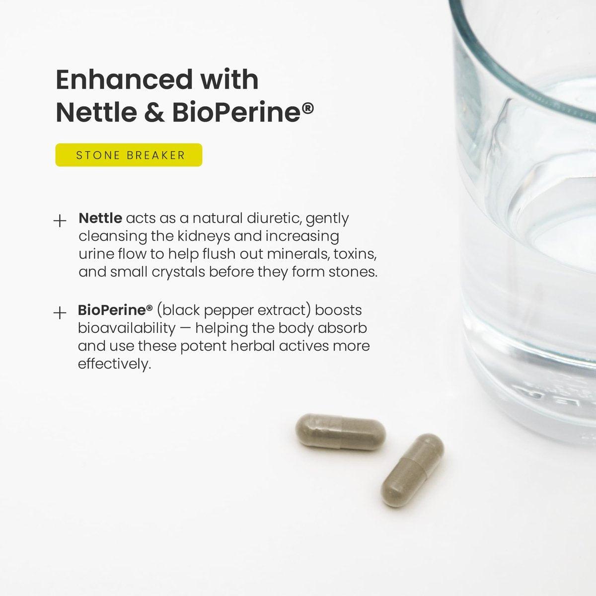 NutraChamps Chanca Piedra Stone Breaker – Kidney & Gallbladder Support Supplement – Urinary Tract & Calcium Oxalate Balance Support with Nettle Leaf & BioPerine - görsel 5