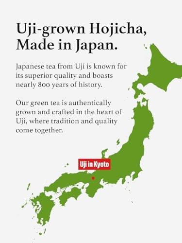 KYOHAYASHIYA Hojicha Powder, Kyoto Uji, Japanese Roasted Green Tea Latte Powder, Low Caffeine (60g / 2.1oz) - görsel 3