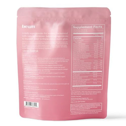 Beam Glow Women's Wellness Supplement, Cortisol Support with Ashwagandha for Women, Daily Vitamins for Cycle Health, Mood, Energy & Stress Support with Selenium, Zinc, Vitamin A, Biotin, B Vitamins