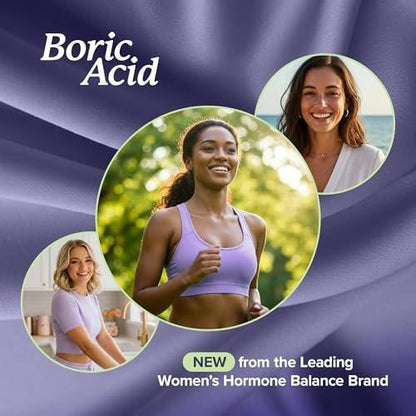 Boric Acid Suppositories for Women 600mg | pH Balance, Vaginal Odor & Itching | Feminine Hygiene & Intimate Health Support | Unscented, Vegan | 30 Ct