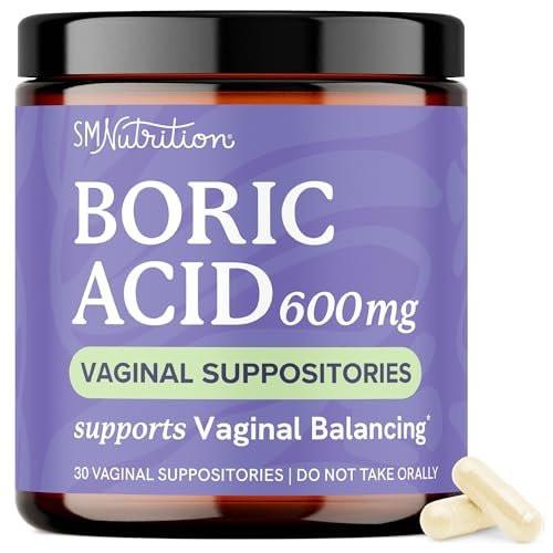 Boric Acid Suppositories for Women 600mg | pH Balance, Vaginal Odor & Itching | Feminine Hygiene & Intimate Health Support | Unscented, Vegan | 30 Ct - görsel 2