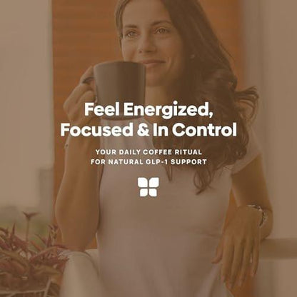 Slim Coffee GLP-1 Supplement | GLP 1 Booster to Control Appetite and Cravings | Great Tasting Metabolic Support - Coffee Bean Extract, Green Tea, Yerba Mate (Regular)