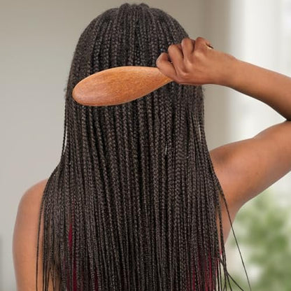 Dexspoeny 2 Pack Loc Comb for Sisterlocks, Wooden Scalp Massager for Dreadlocks, Sandalwood Wide Tooth Hair Comb for Microlocs, Natural Gua Sha Head Massage Tool for Hair Growth Relaxation Stress
