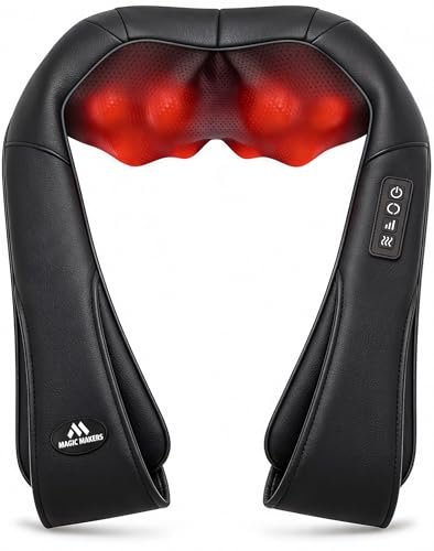 Neck Massager for Pain Relief Deep Tissue – Premium Black Leather Construction: Durable and easy to clean, the – Image 17