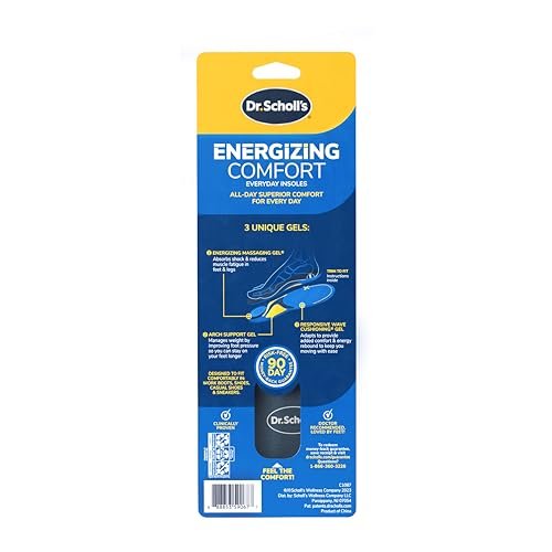 Dr. Scholl’s Energizing Comfort Women’s Everyday Insoles with Massaging Gel - Clinically Proven, All-Day Energy and Comfort Inserts, Patented Triple Gel Design, Shock Absorbing, Arch Support: 2 Pairs - görsel 14