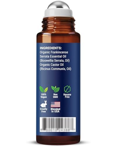 Organic Castor Oil and Frankincense Eye Roller 10 ml - Natural Essential Blend for Under Eye Puffiness & Fine Lines - Lightweight Roll On - Nexon Botanics - görsel 7