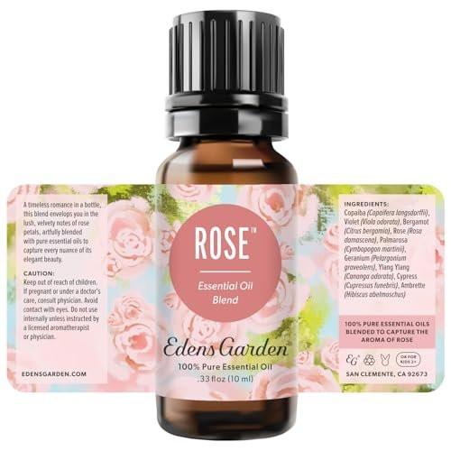 Edens Garden Rose Essential Oil Blend – 100% – Skin Therapy Support: Rose oil is celebrated for its skin-loving – Image 3