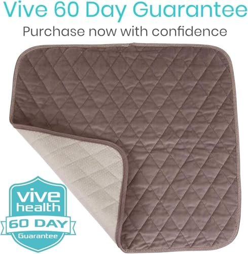 Sures Waterproof Chair Pads for Incontinence (22" x 21") - Washable, Waterproof Seat Protector - Chair Protector Seat Cover - Absorbent Pad for Bed, Seat, Car, Wheelchair & Recliner (Brown, 2 Pack) - görsel 14