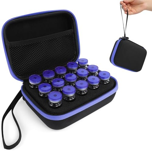EIPTLOS Insulin Fridge Holder Storage Case Peptide Vial Case Protector Holder Insulin Cooler Travel Organizer Fits Standard 10ml U-100 Vials 15 Slots with Zipper (Purple, 15 slots) - görsel 3