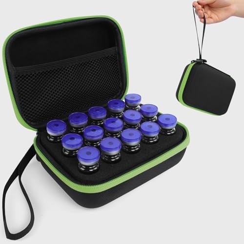 EIPTLOS Peptide Vial Case for Fridge Storage Insulin Vial Protector Holder Insulin Cooler Travel Case Organizer Fits Standard 10ml U-100 Vials 15 Slots with Zipper - görsel 12
