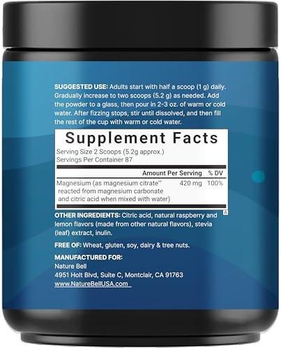 Calm Magnesium Powder, 1lb | Drink Mix for Sleep, Muscle, Bone & Mood Support – Sugar Free Lemon Raspberry Flavor – Chelated Magnesium Citrate for High Absorption – Vegan, Non-GMO - görsel 14