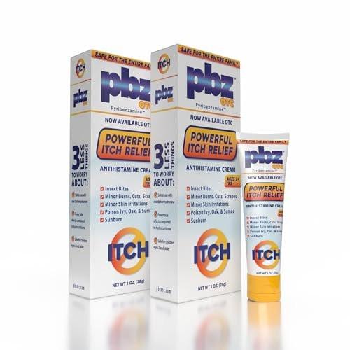 PBZ OTC Antihistamine Cream with 1% Tripelennamine, Kid Safe Itch Relief, 1 Oz, 2 Pack - görsel 1