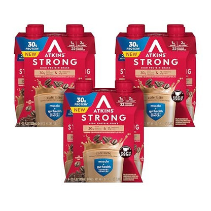 Atkins Strong High Protein Shake, Café Latte – Those looking to manage weight or support GLP-1 function – Image 9