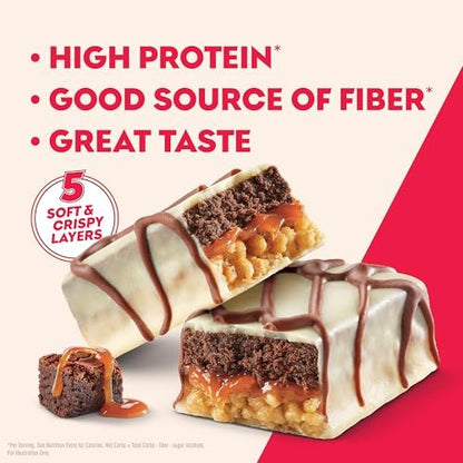 Atkins High Protein Bars, Brownie Delight Flavor, 15g of Protein, 4g Net Carbs, Keto Protein Bars, Low Sugar, 4 Count