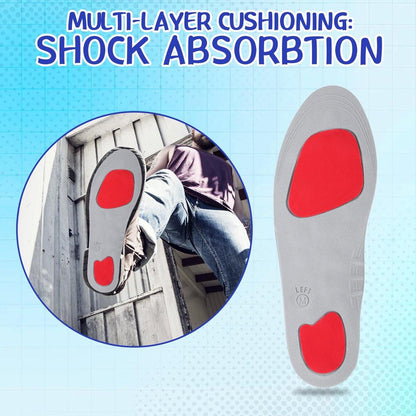 Glitopper Acupressure Magnetic Insoles Orthopedic Massage Insoles with Magnetic Technology Shock Absorption Arch Support Helps Blood Circulation and Relieve Fatigue (Blue, M (Men 8-11/Women 9-12))