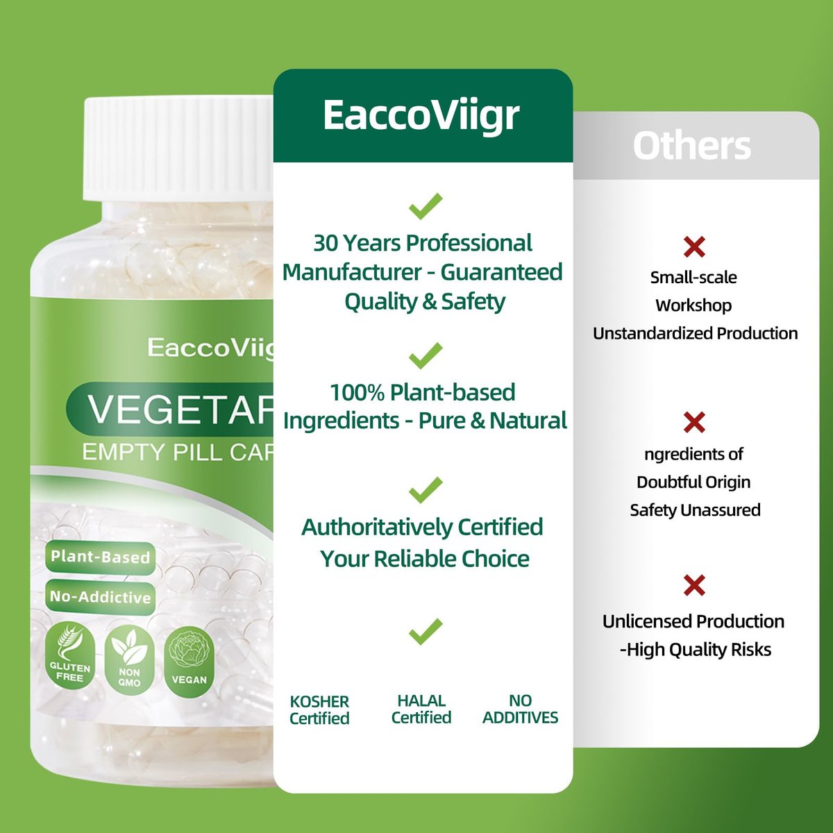 EaccoViigr Size 0 Empty Capsules - 100 Count Clear Empty Pill Capsules with Capsule Filling Kit, Fillable Vegan Vegetarian Capsule Empty for Vitamins, Easy for DIY Supplements - görsel 11