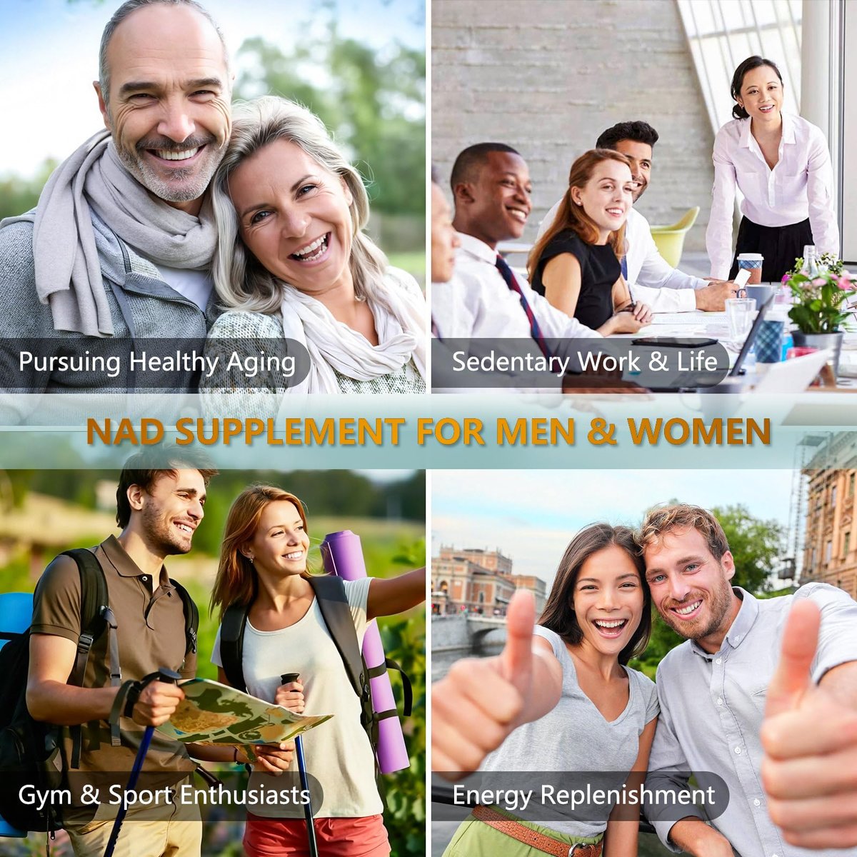 UNcena NAD Supplement 1500mg - Liposomal NAD+ Nicotinamide Riboside with Resveratrol, NAD Plus Boosting - Support Cellular Health, Stamina & Healthy Aging for Women & Men- 120 Capsules - görsel 12
