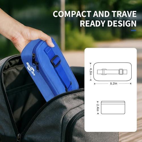 sarlar Insulin Vial Cooler Travel Case, TSA Approved Diabetic Supplies Storage Bag with Ice Brick, Insulin Pen and Vial Bottle Cooling Protector Organizer, Carrying Case for Daily Life and Trips, Blue - görsel 9