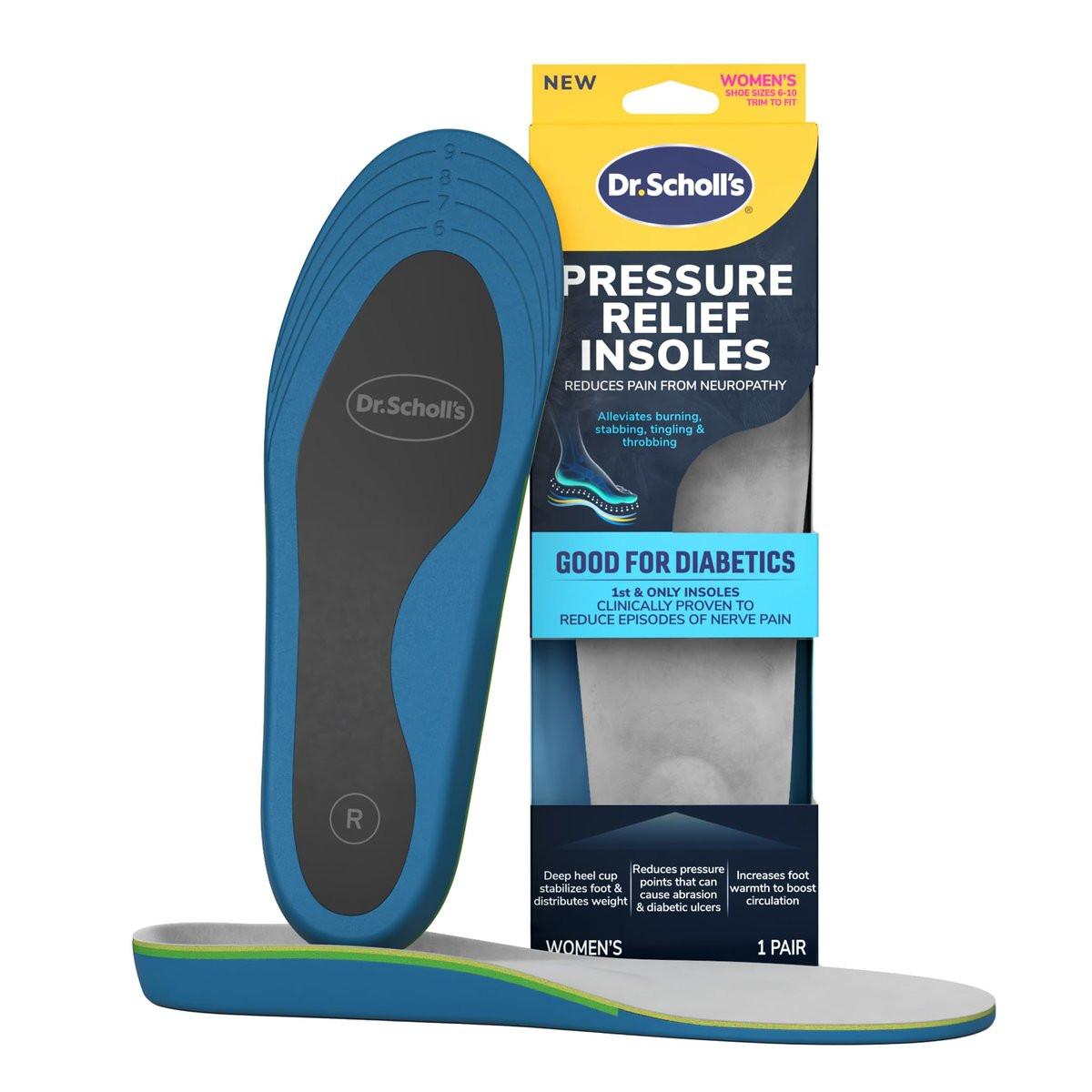 Dr. Scholl’s Pressure Relief Insoles - The Only Proven Insole to Reduce Episodes of Nerve Pain, Neuropathy Pain Relief for Feet, Good for Diabetics, Reduces Foot Pressure, Shoe Inserts Women Size 6-10 - görsel 2
