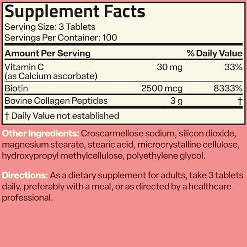 Bronson Collagen Peptides 3000mg (per – Form: Tablet – Image 12