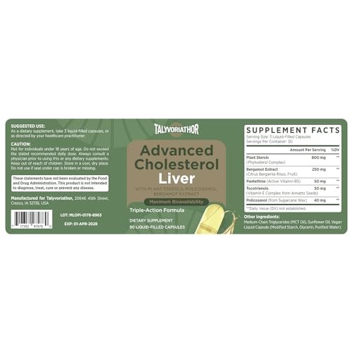 Advanced Cholesterol Lowering Supplements & – Other Ingredients: Gelatin, glycerin, purified water, and natural – Image 11