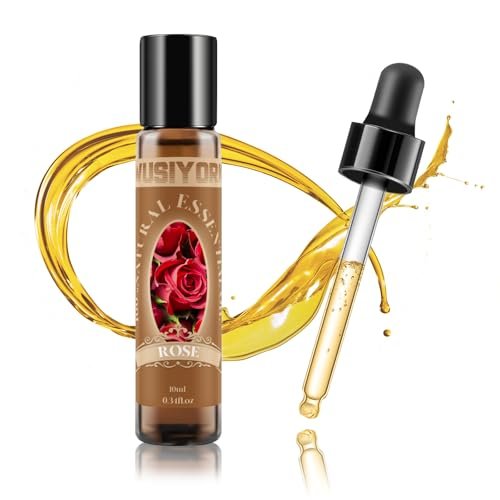 wusiyork Rose Essential Oil 10ML - 100% Pure and Natural Therapeutic Grade Oils for Aromatherapy Diffuser - 0.34 Fl Oz/Rose - görsel 2