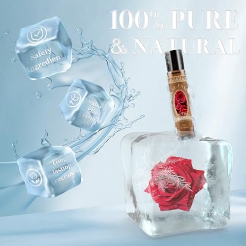 wusiyork Rose Essential Oil 10ML - 100% Pure and Natural Therapeutic Grade Oils for Aromatherapy Diffuser - 0.34 Fl Oz/Rose - görsel 4