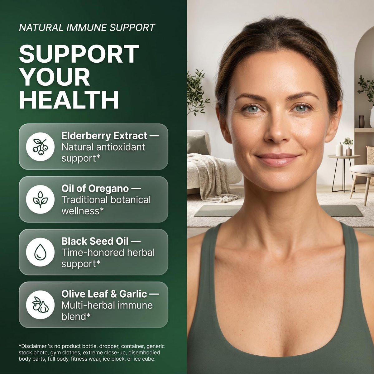 Clean Nutra Oil of Oregano Drops Black Seed Oil Elderberry Vitamin D D3 K2 Olive Garlic Immune Support Supplement Zinc Supplements Liquid 2 Fl Oz Vegan - görsel 4