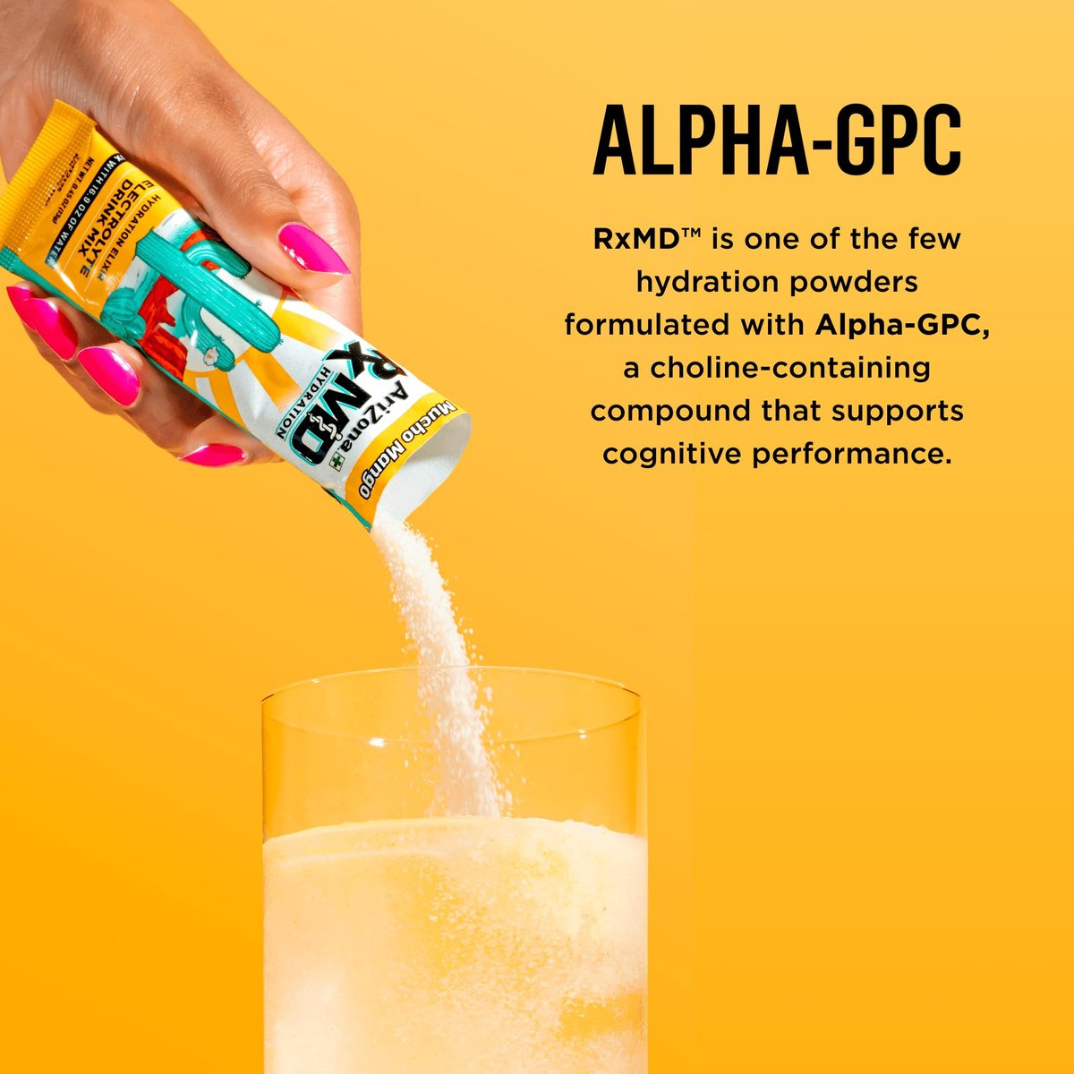 Arizona Rx MD Hydration Mucho Mango - Drink Mix - 920mg of Electrolytes - 0.45 oz Powder Sticks (Pack of 6) - görsel 10