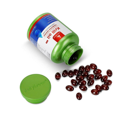 JulyDeer Krill Oil 1000 mg 240 Softgels with Omega-3s EPA, DHA, Astaxanthin and Phospholipids Supplement, Antarctic Krill No Fishy Aftertaste for Joint, Heart, Brain and Immunity - 2 Bottles