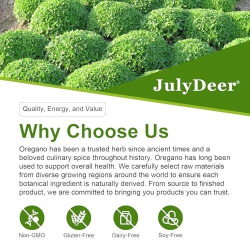 JulyDeer Oil of Oregano with Black Seed Oil, 2 in 1 Oregano Oil Supplement Nature with Live High Concentrated Carvacrol & Thymoquinone for Antioxidant & Immune Support, Non-GMO, 60 Softgels - görsel 11