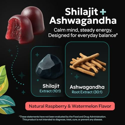 Enyvia Libido Support for Women Gummies - Fast Acting Intimacy and Mood Support with Shilajit and Ashwagandha - 60 Count